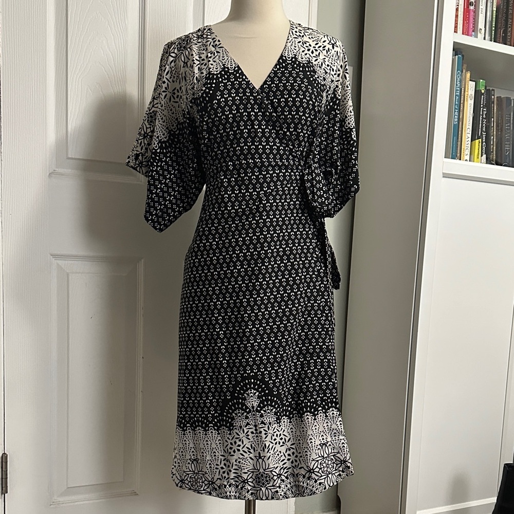 Elegant Black and White Women's Dress